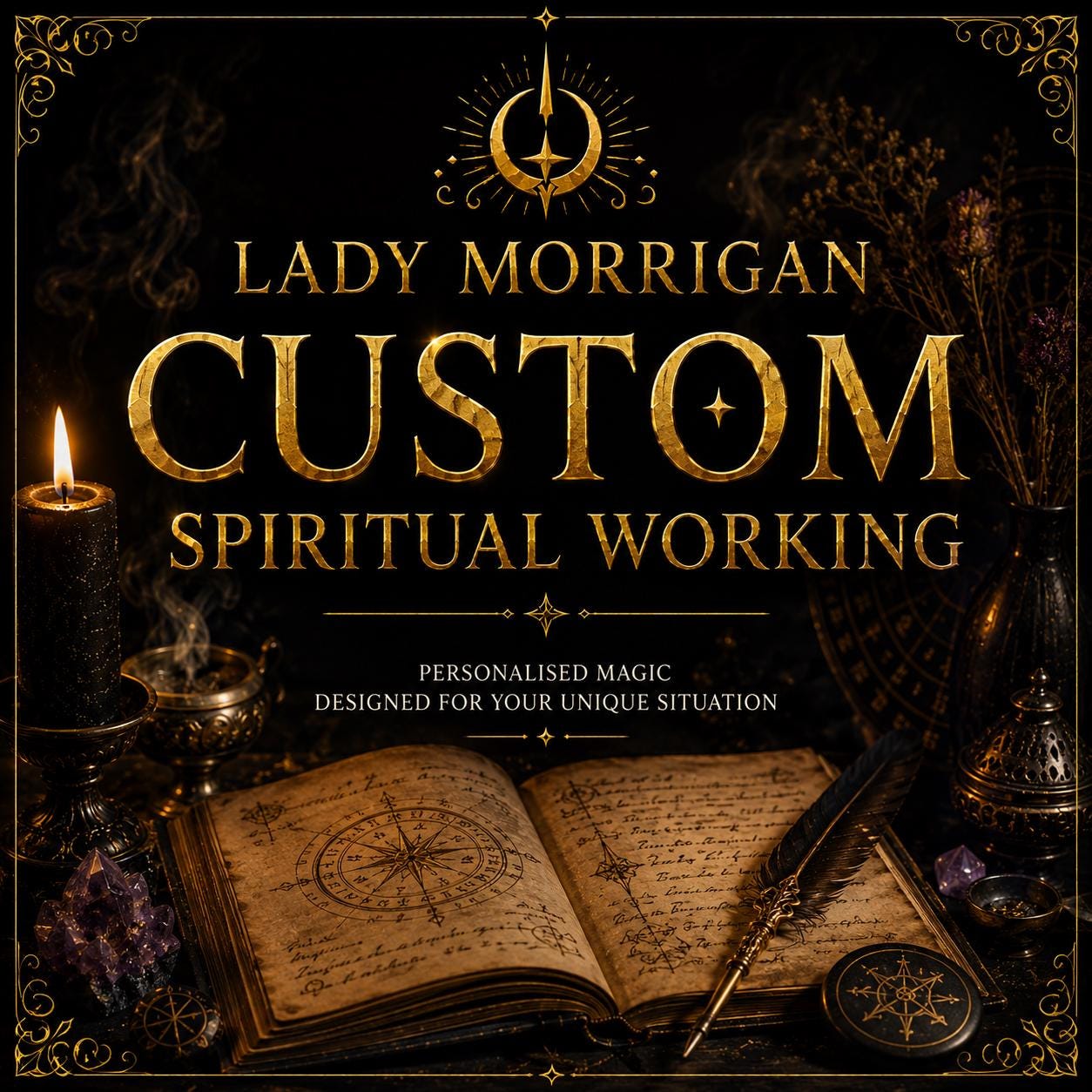 Lady Morrigan Custom Spiritual Working | Personalised Distance Working for Unique Goals & Individual Situations